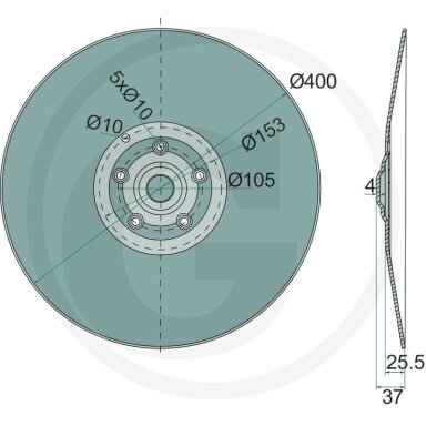 Diskas 400mm