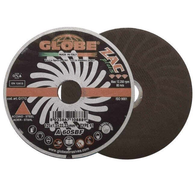 Metalo pjovimo diskas 125x1,6 Globe Metalo pjovimo diskas 125x1,6 Globe