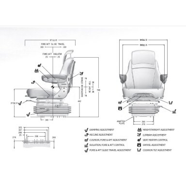 Pneumatinė sėdynė Sears 5545A Pneumatinė sėdynė Sears 5545A