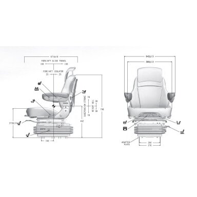 Pneumatinė sėdynė Sears 5575A Pneumatinė sėdynė Sears 5575A