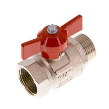 Rutulinis ventilis 1/2" (15mm), vidus/išorė