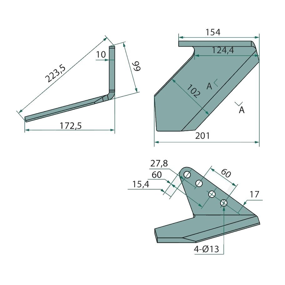 Sparnas dešinys 176mm 3 Sparnas dešinys 176mm 3