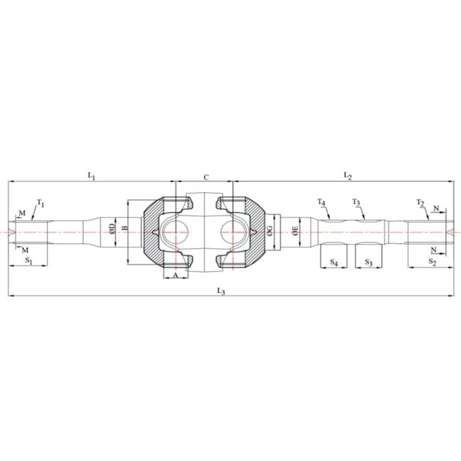 Pusašio velenas Manitou 85806961 1090mm 3